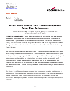 Cooper B-Line Flextray F.A.S.T System Designed for Raised Floor Environments  News Release
