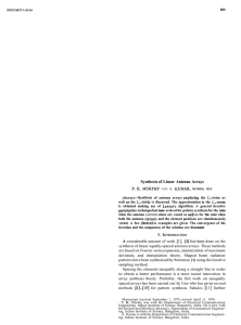 Synthesis of Linear Antenna Arrays