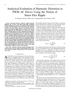 Analytical Evaluation of Harmonic Distortion in Stator Flux Ripple , Member, IEEE