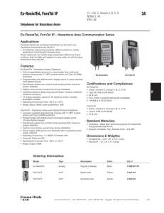 Ex-ResistTel, FernTel IP 3A Telephones for Hazardous Areas