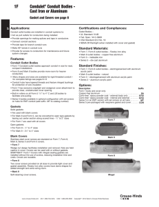 1F Condulet Conduit Bodies - Cast Iron or Aluminum
