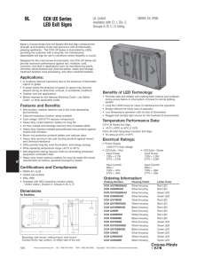 9L CCH UX Series LED Exit Signs UL Listed