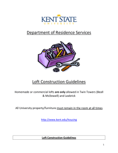 Department of Residence Services  Loft Construction Guidelines