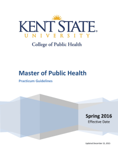 Master of Public Health Spring 2016