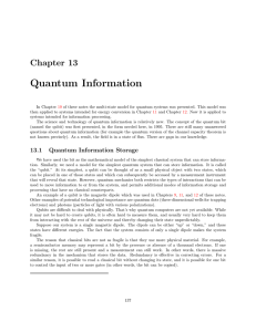 Quantum  Information Chapter  13