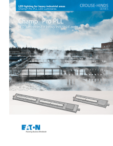Champ® Pro PLL LED luminaires for heavy industrial areas Champ
