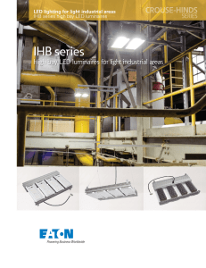 IHB series High bay LED luminaires for light industrial areas