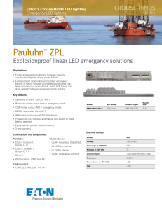 Pauluhn™ ZPL Explosionproof linear LED emergency solutions Eaton’s Crouse-Hinds LED lighting