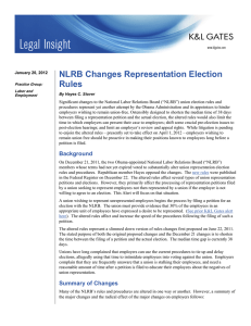 NLRB Changes Representation Election Rules