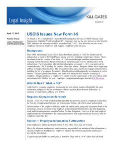 USCIS Issues New Form I-9