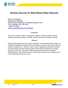 Wireless Security for Water/Waste Water Networks