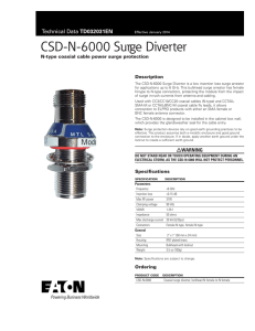 CSD-N-6000 Surge Diverter TD032031EN N-type coaxial cable power surge protection Description