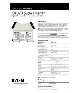 IOP32D Surge Diverter TD032032EN Digital I/O and analog power surge protection Description