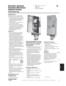 NSR Arktite Interlocked Receptacles With Enclosed Disconnect Switches