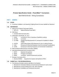 – PowerMate™ Connectors Product Specification Guide – Wiring Connections SECTION 26 05 83