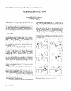 A  SIMPLE MOTION PLANNING ALGORITHM