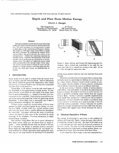 Depth  and  Flow  From  Motion Energy