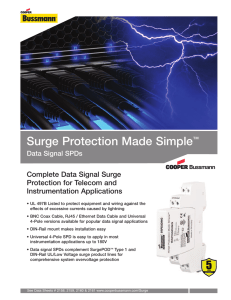 Surge Protection Made Simple Complete Data Signal Surge Protection for Telecom and