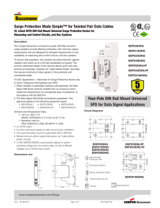 Surge Protection Made Simple™ for Twisted Pair Data Cables