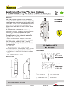 Surge Protection Made Simple™ for Coaxial Data Cables BSPD5BNCDD