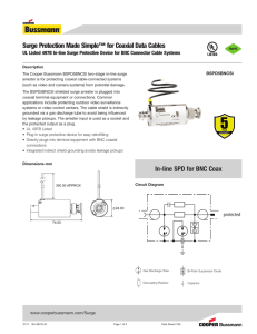 Surge Protection Made Simple™ for Coaxial Data Cables BSPD5BNCSI