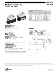 1BS103 Modular Fuseblocks 0-600V, 400 Amps Bussmann
