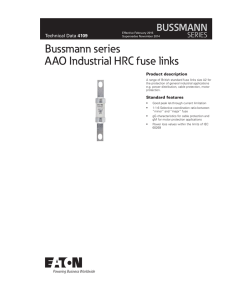 Bussmann series AAO Industrial HRC fuse links BUSSMANN SERIES