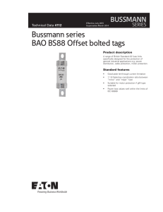 Bussmann series BAO BS88 Offset bolted tags BUSSMANN SERIES