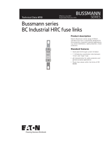 Bussmann series BC Industrial HRC fuse links BUSSMANN SERIES