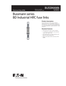 Bussmann series BD Industrial HRC fuse links BUSSMANN SERIES