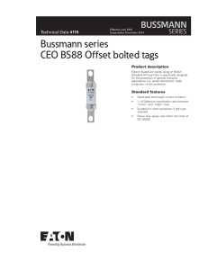 Bussmann series CEO BS88 Offset bolted tags BUSSMANN SERIES