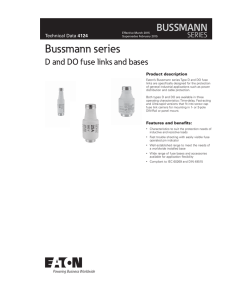 Bussmann series BUSSMANN D and DO fuse links and bases SERIES