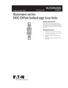 Bussmann series DEO Offset bolted tags fuse links BUSSMANN SERIES