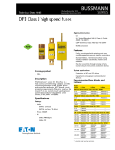 BUSSMANN DFJ Class J high speed fuses SERIES