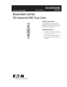 Bussmann series ED Industrial HRC Fuse Links BUSSMANN SERIES