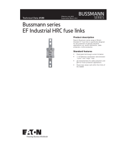 Bussmann series EF Industrial HRC fuse links BUSSMANN SERIES