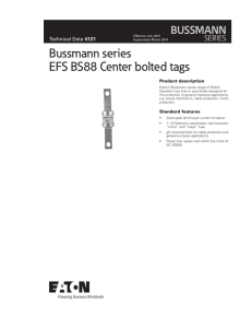 Bussmann series EFS BS88 Center bolted tags BUSSMANN SERIES