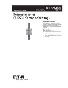 Bussmann series FF BS88 Centre bolted tags BUSSMANN SERIES