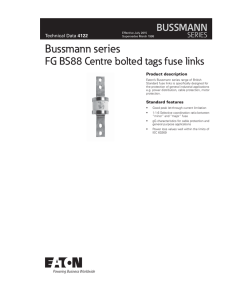 Bussmann series FG BS88 Centre bolted tags fuse links BUSSMANN SERIES