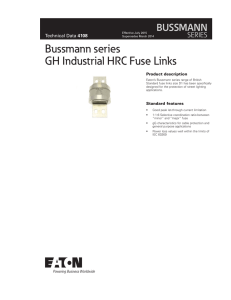 Bussmann series GH Industrial HRC Fuse Links BUSSMANN SERIES