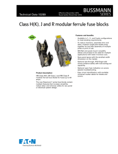 BUSSMANN Class H(K), J and R modular ferrule fuse blocks SERIES