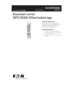 Bussmann series NITD BS88 Offset bolted tags BUSSMANN SERIES