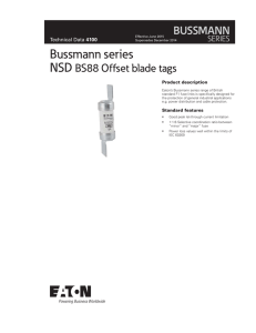 Bussmann series NSD BS88 Offset blade tags BUSSMANN