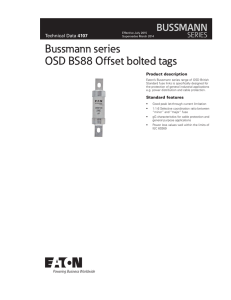 Bussmann series OSD BS88 Offset bolted tags BUSSMANN SERIES