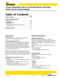 Table of Contents Power Distribution Blocks &amp; Terminal Blocks with High