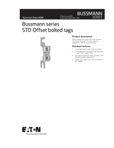 Bussmann series STD Offset bolted tags BUSSMANN SERIES