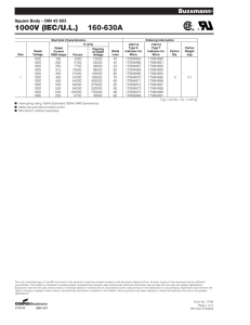 1000V (IEC/U.L.) 160-630A Bussmann Square Body – DIN 43 653