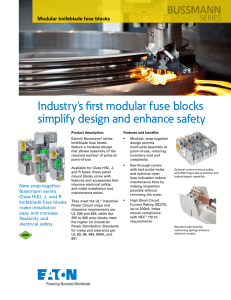 Industry’s first modular fuse blocks simplify design and enhance safety BUSSMANN SERIES