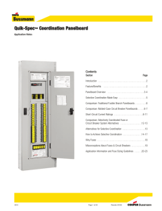 Quik-Spec Coordination Panelboard ™ Contents