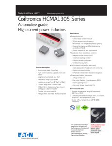 Coiltronics HCMA1305 Series Automotive grade High current power inductors